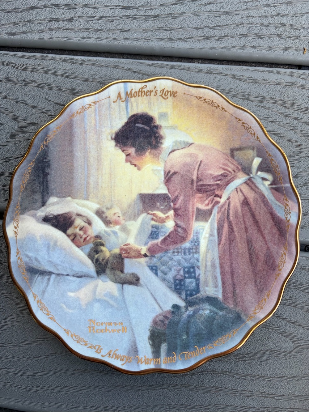 Norman Rockwell  “A Mother’s Love” plate